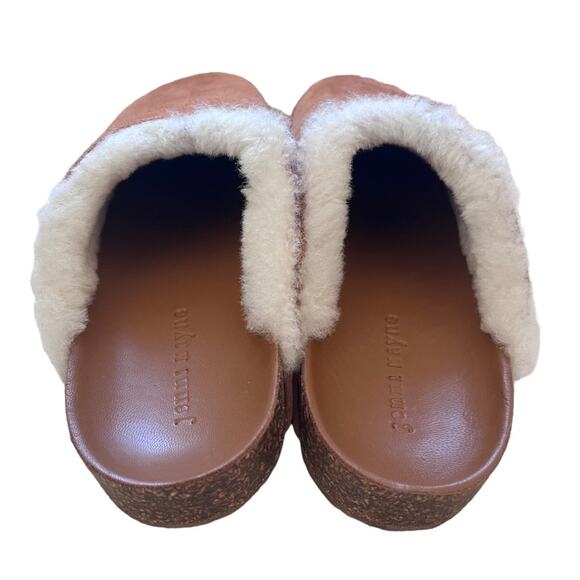 Jenni Kayne Shearling-Lined Moc Clogs Saddle Size 41 NEW - Picture 6 of 13